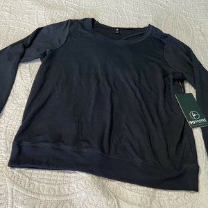 90 Degrees Womens Active Sweatshirt Crisscross Cutout Back XL New